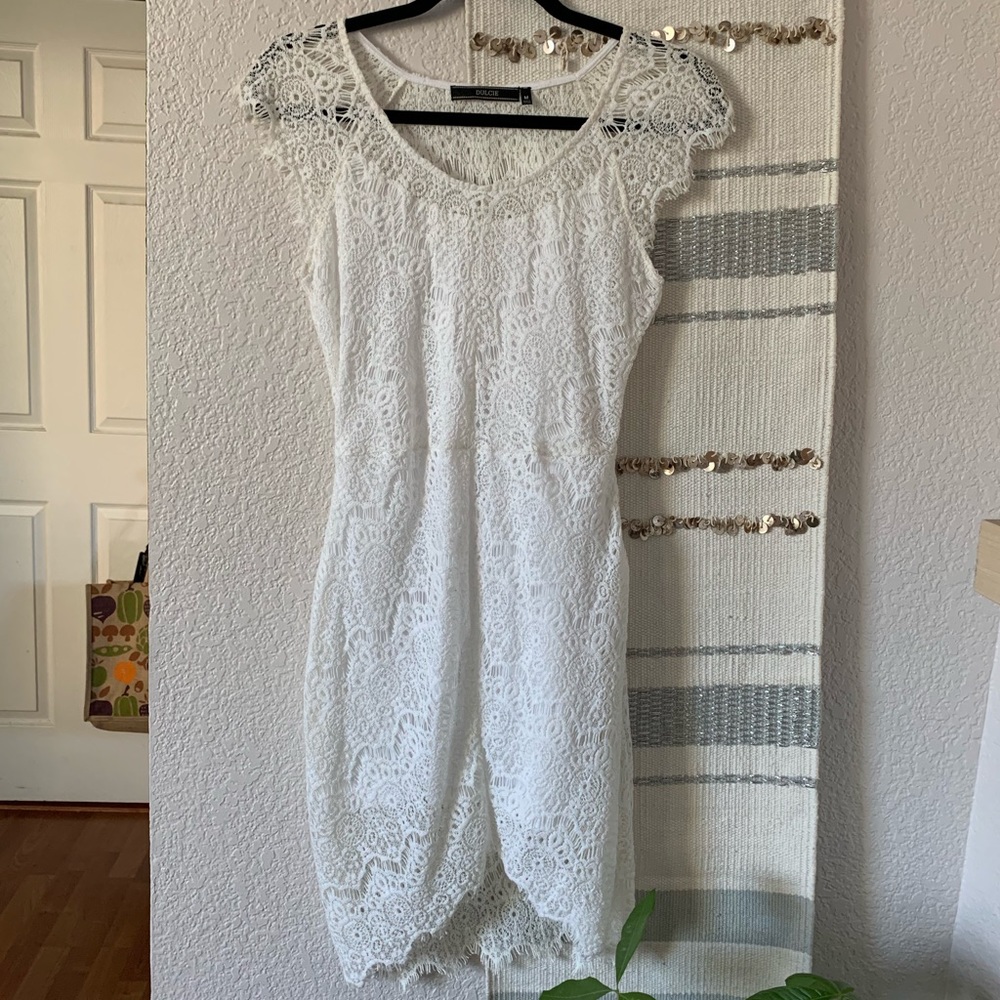 White lace dress